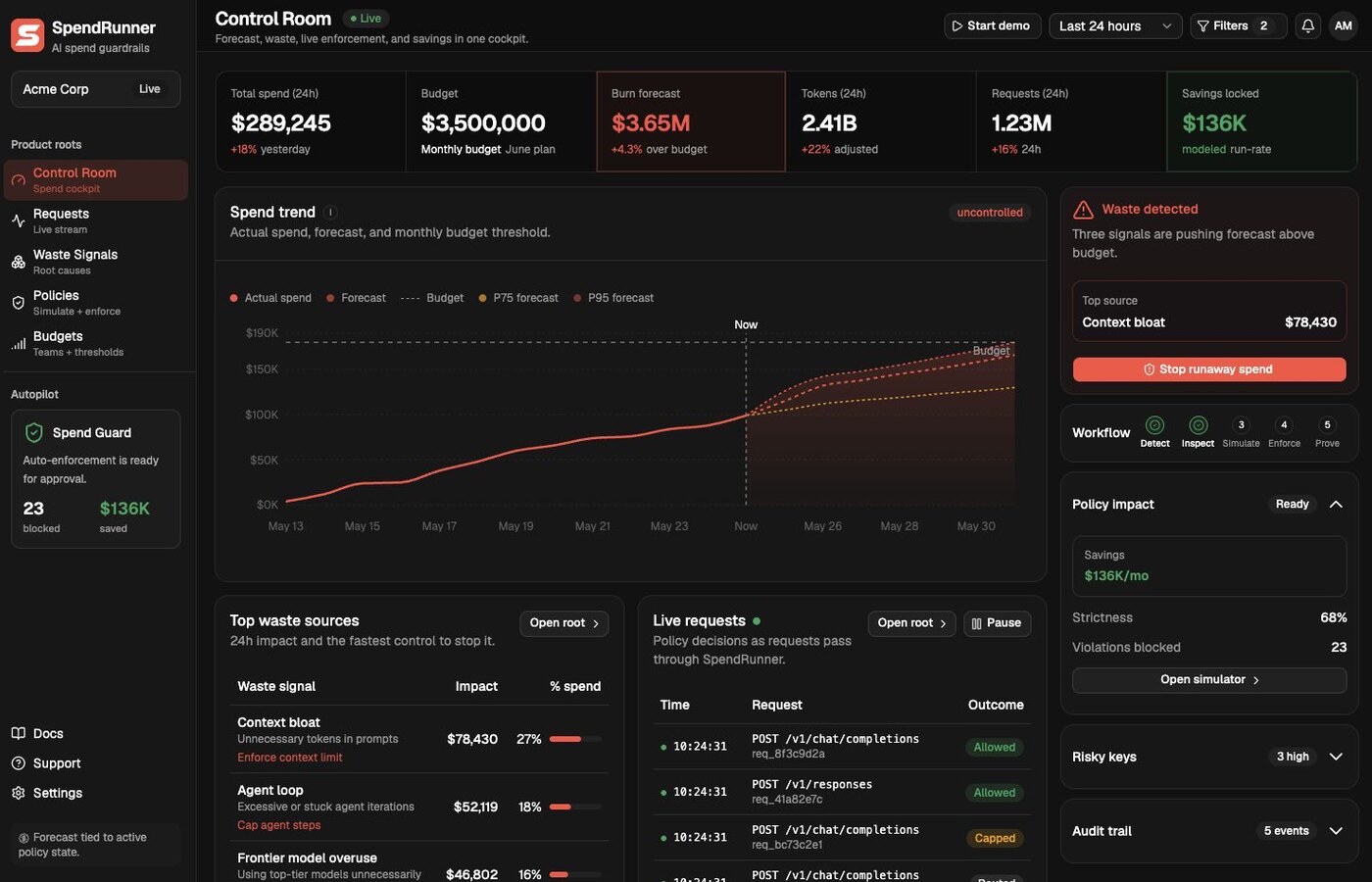 SpendRunner AI preview